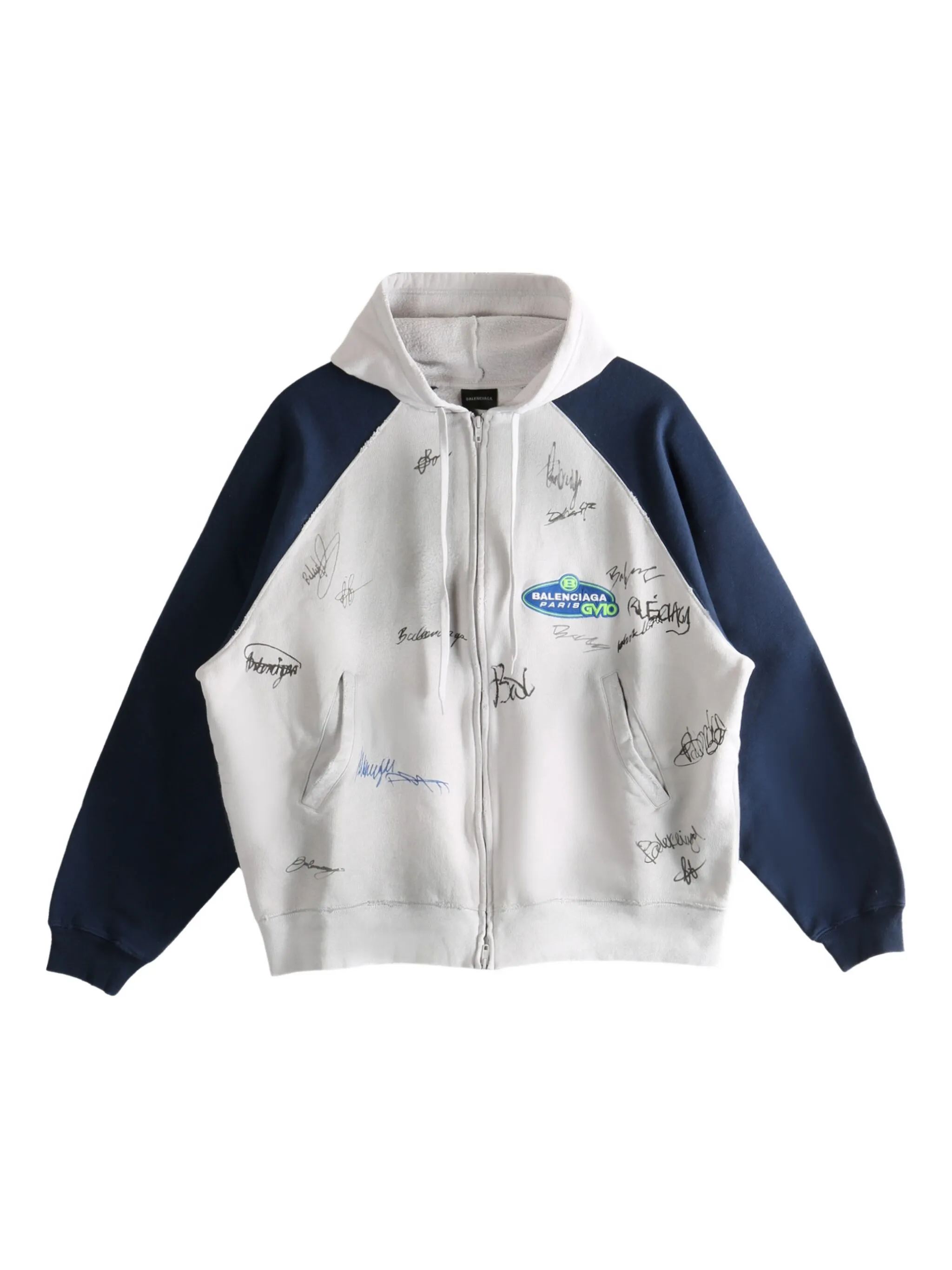 

Толстовка с объемной графической толстовкой на молнии Balenciaga, белый