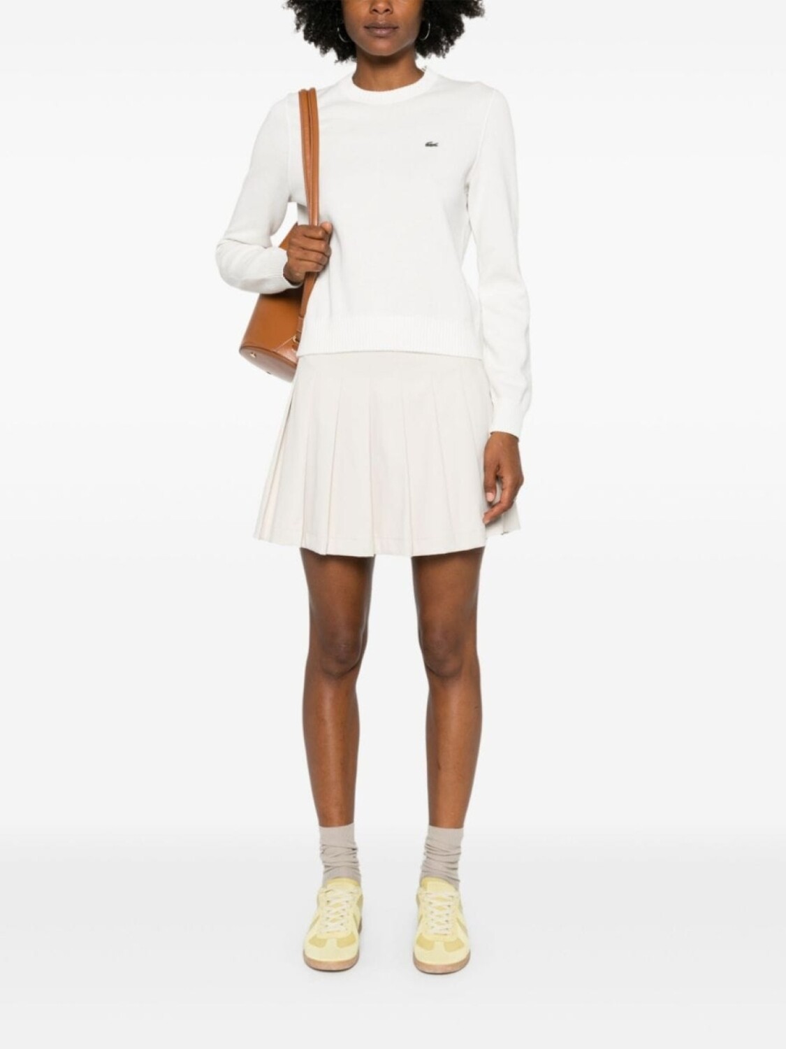 

Lacoste двусторонний свитер с круглым вырезом, белый