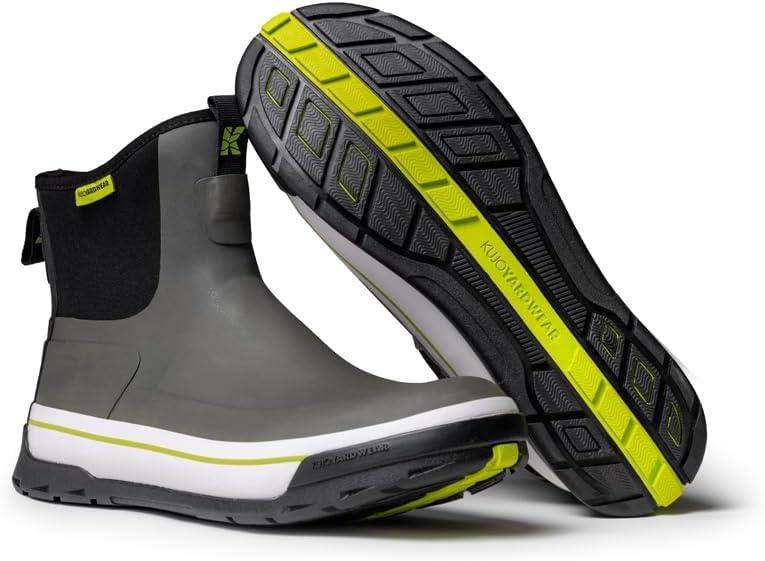Kujo Yardwear, Резиновые сапоги Surge с верхом из неопрена, 100 водонепроницаемые, прочные, противоскользящие, стойкие к химическим веществам, без шнуровки, черный/серый — фото 2