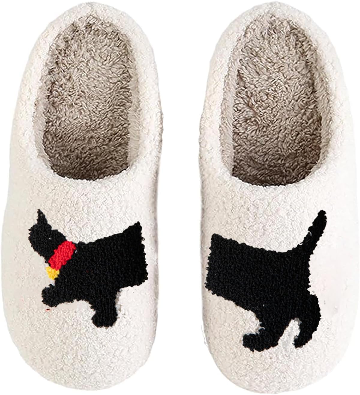 

Домашние тапочки для женщин и мужчин, ретро, мягкие, плюшевые, легкие, тапочки Jaguar, удобные для дома и улицы, с подошвой, предотвращающей скольжение Oukisam, черный