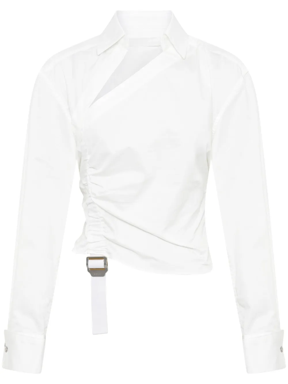 

Рубашка асимметричного кроя со сборками Dion Lee, белый