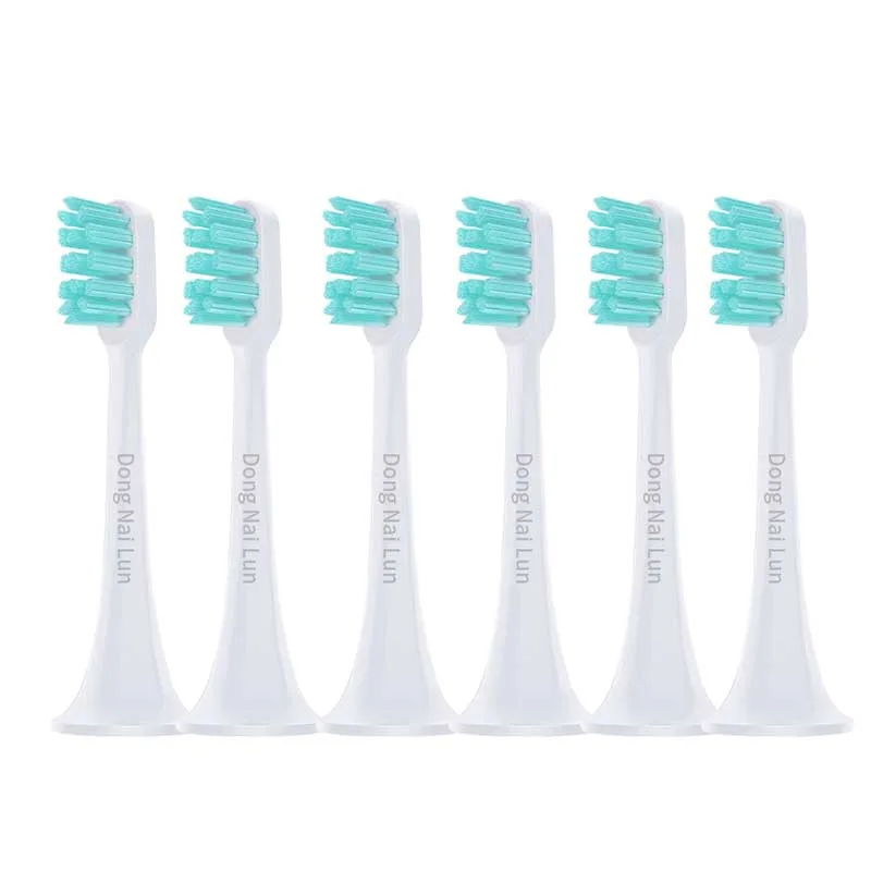 Сменные насадки для зубной щетки DONGNAILUN, Professional Cleaning Green 6 Pcs