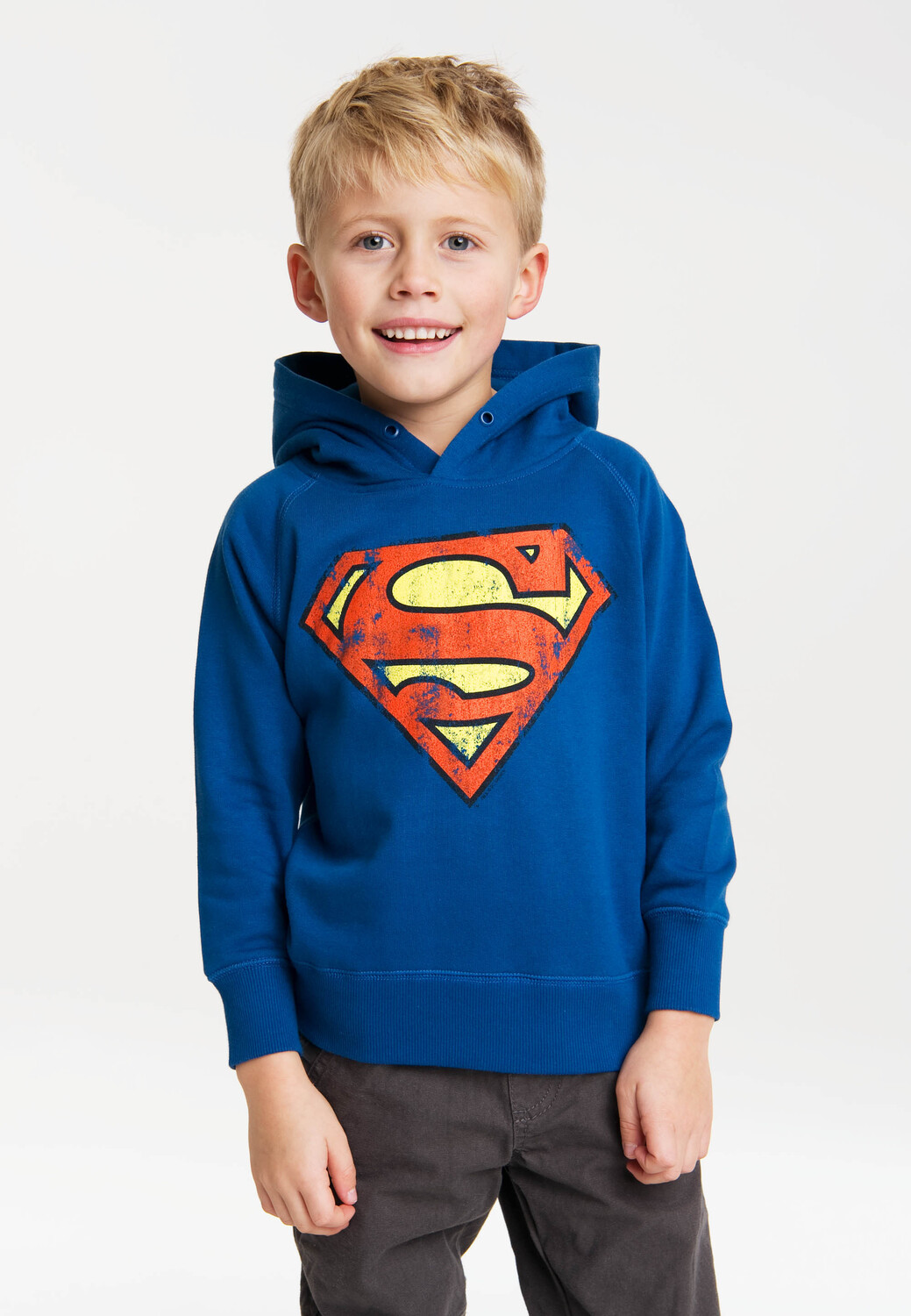 Толстовка Logoshirt Kapuzen DC Superman Logo, светло синий — фото 3