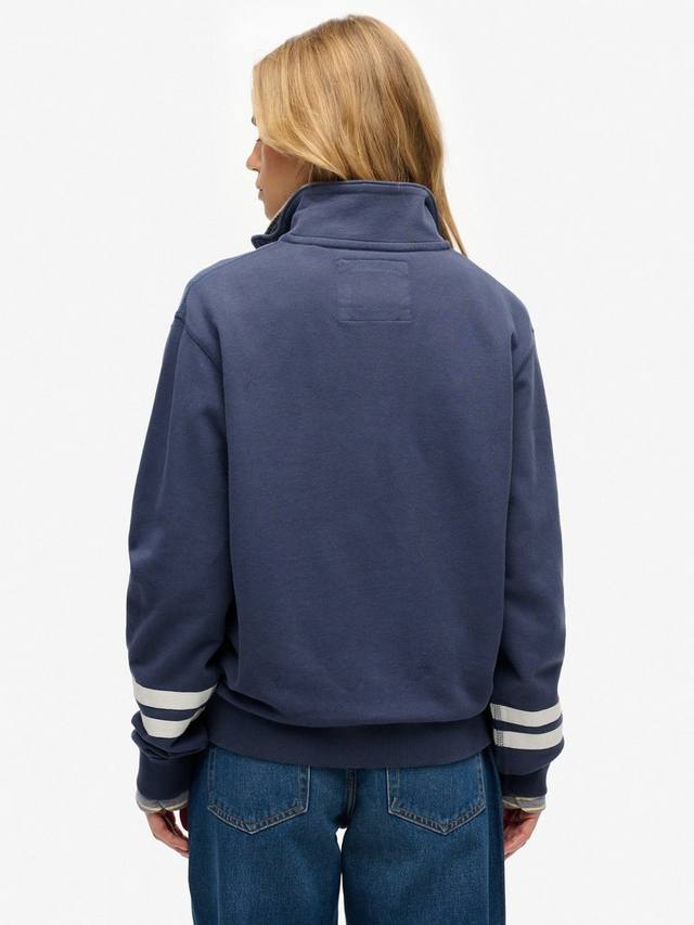 Свитшот с аппликацией Athletic Essentials на молнии до половины Superdry, Mariner Navy — фото 2