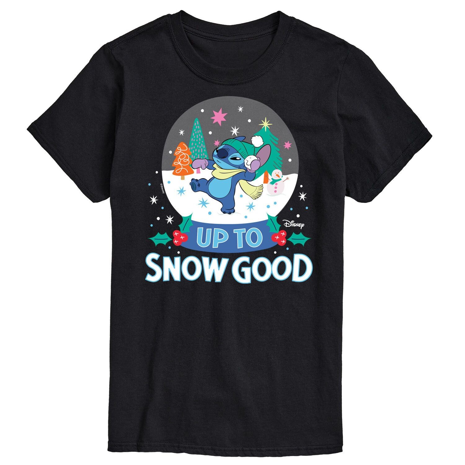 

Футболка с хорошим рисунком Lilo & Stitch Big & Tall Up To Snow Disney
