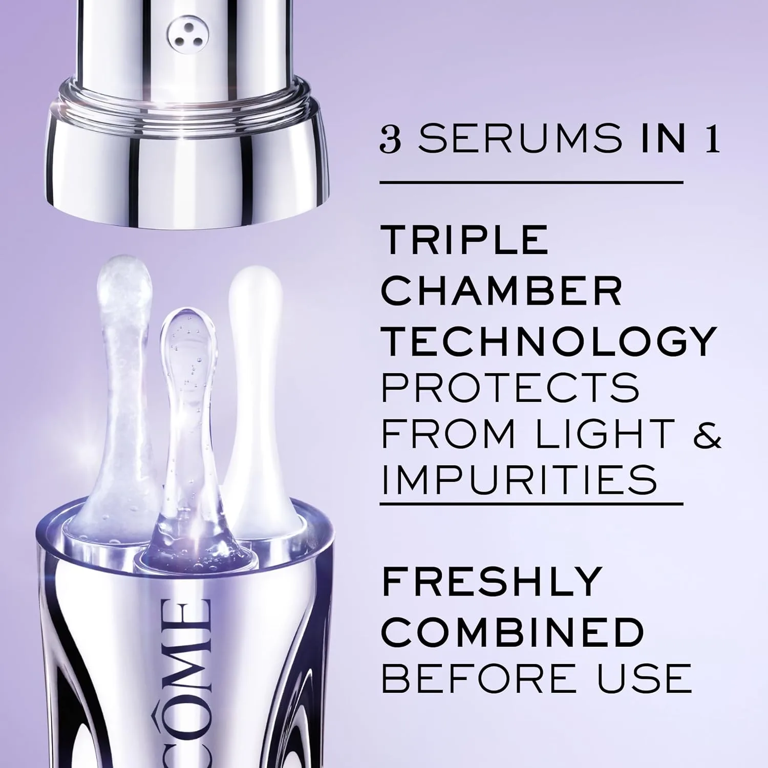 Lancôme Rénergie H.C.F. Triple Serum Eye - антивозрастная сыворотка для глаз с гиалуроновой кислотой, витамином C и ниацинамидом для лифтинга, уменьшения отечности, разглаживания морщин и сияния контура глаз - 20 мл — фото 4