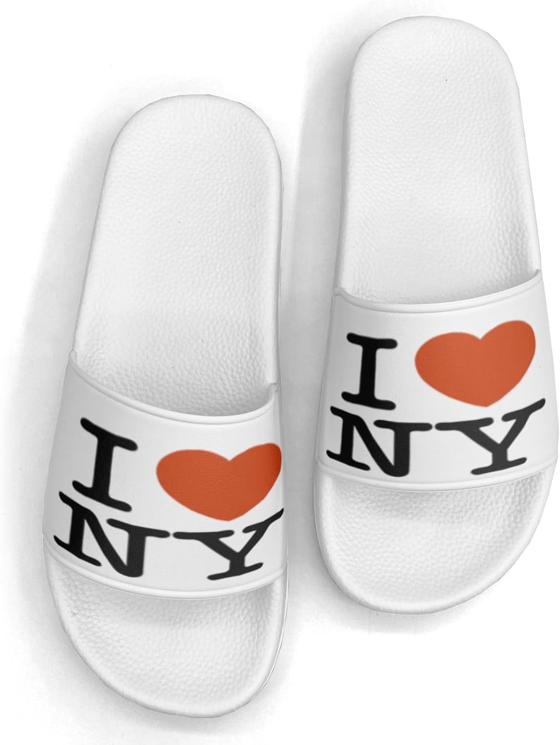 

Домашние и пляжные шлепанцы Peace Love Paws для женщин и мужчин, повседневные спортивные сандалии, для бассейна, душа, дома и улицы, плоские слайд-шлепанцы Generic, I Love Ny Custom