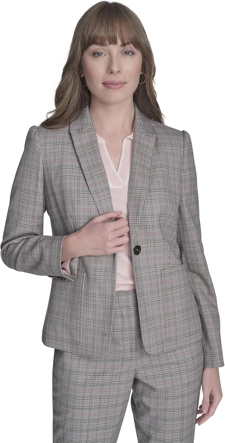 

Женский клетчатый блейзер с рукавами-фонариками Tommy Hilfiger, спортивные куртки, Khaki Multi