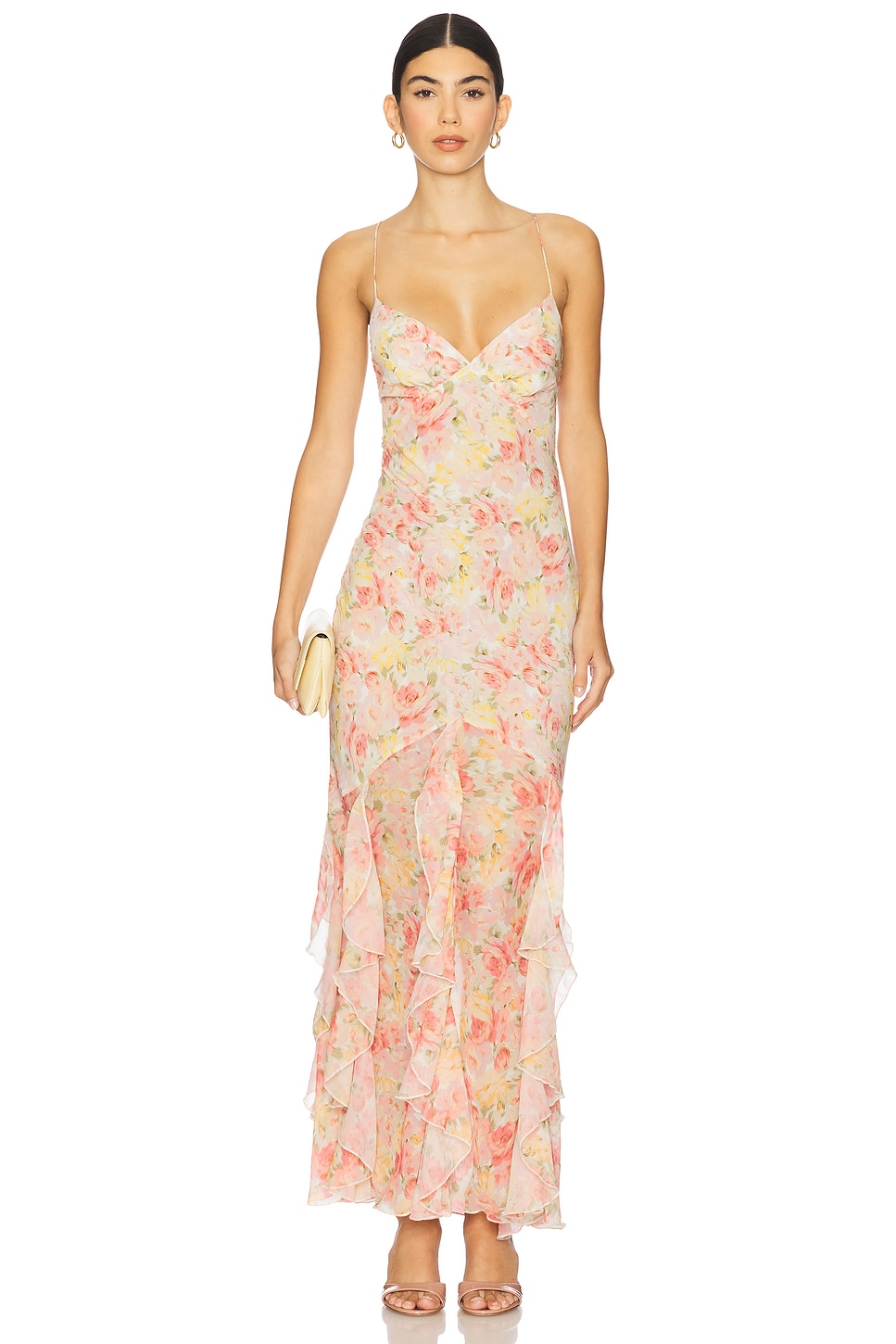 

Elea макси-платье For Love & Lemons, peach