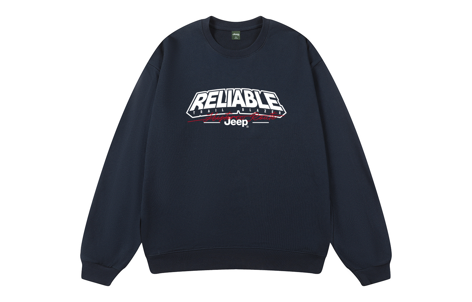 

Свитшот Unisex Crew Neck Moderate Regular Jeep, темно-синий