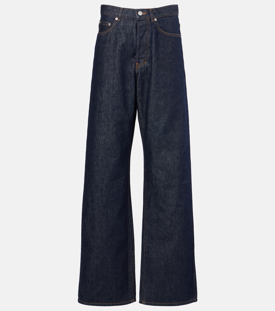 

Джинсы с высокой посадкой и широкими штанинами Dries Van Noten, Indigo