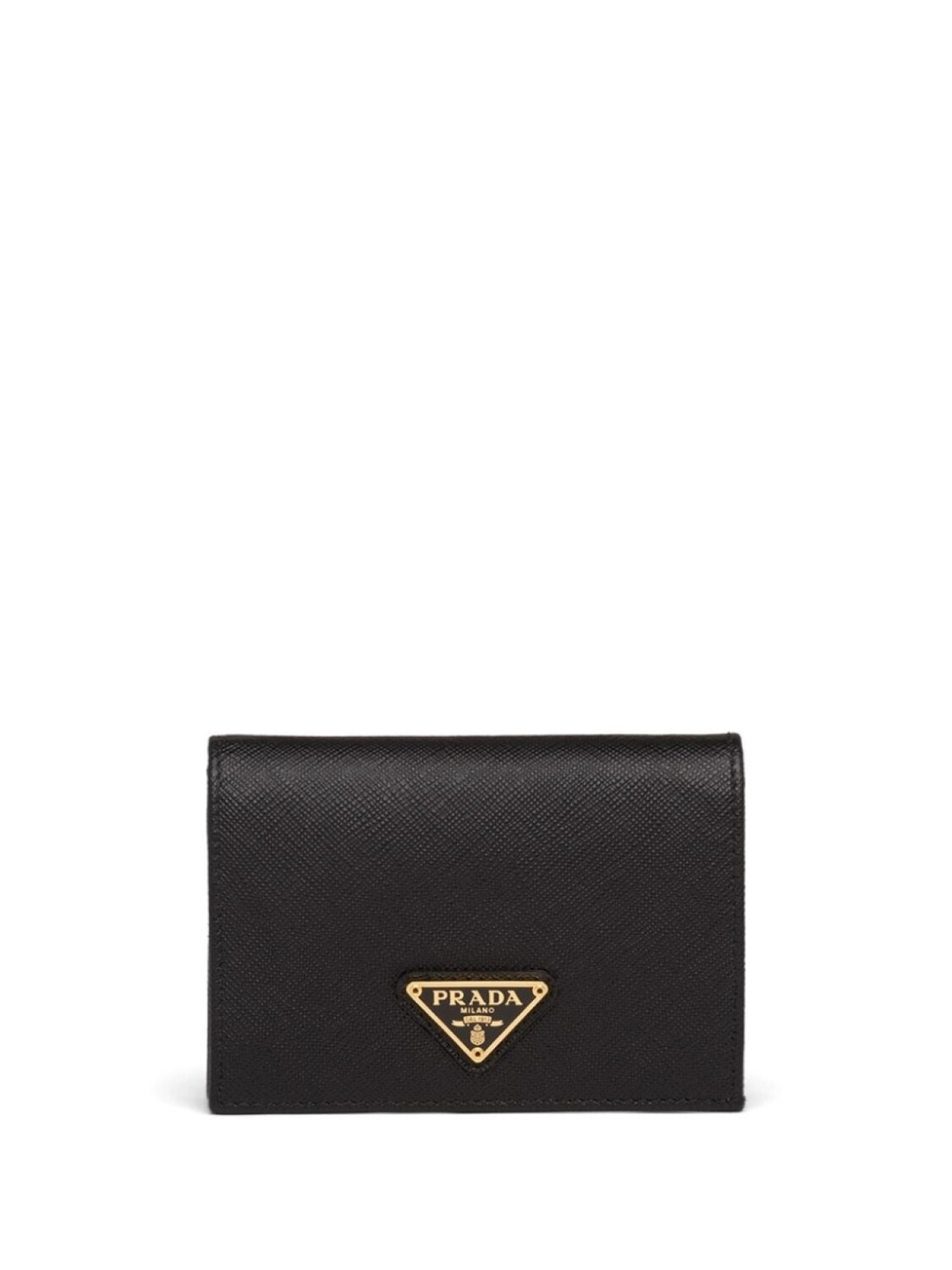 

Prada кошелек из сафьяновой кожи с логотипом, черный