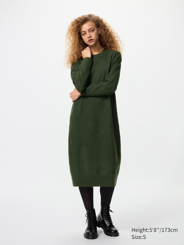 

Платье из пряжи Soufflé Uniqlo, 58 dark green