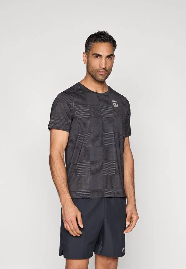 Спортивная футболка nikecourt advantage с принтом на верхней части Nike Performance, Black/White