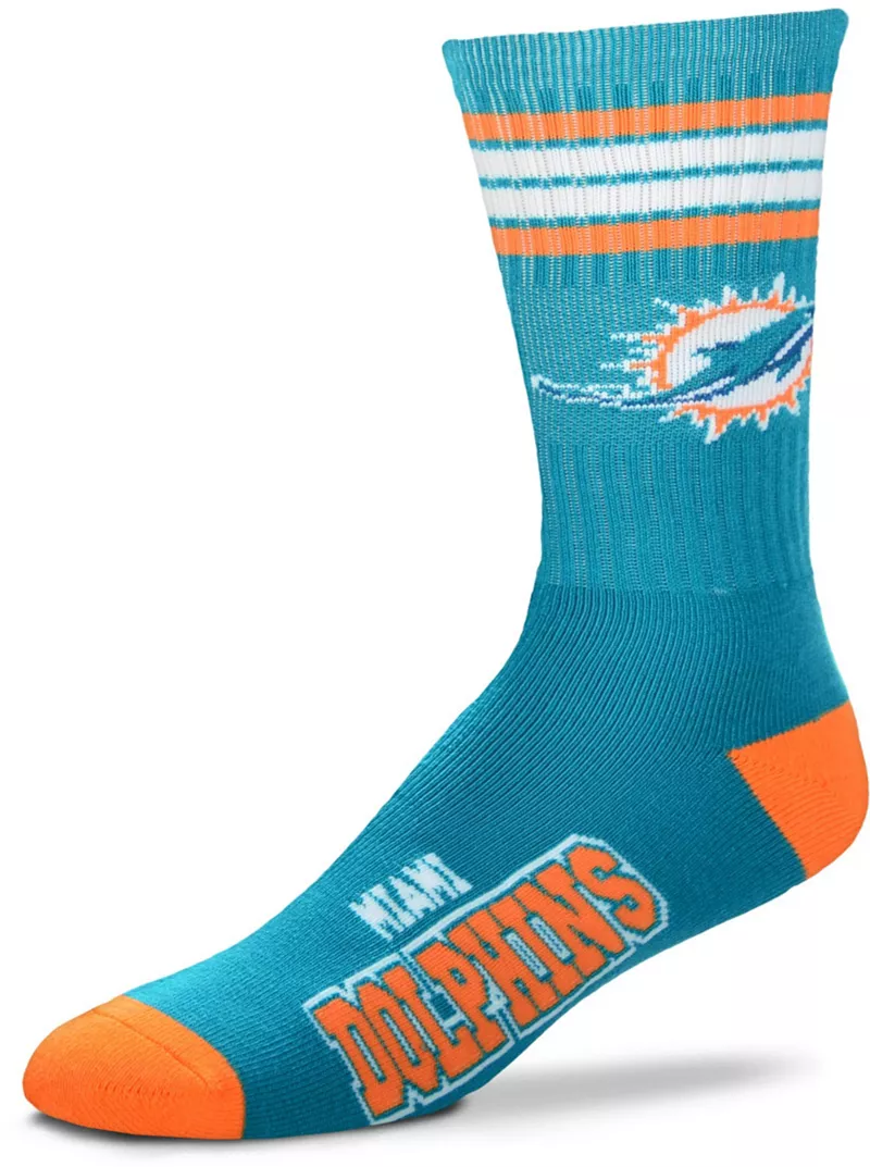

Носки Deuce с 4 полосками для босых ног Miami Dolphins For Bare Feet
