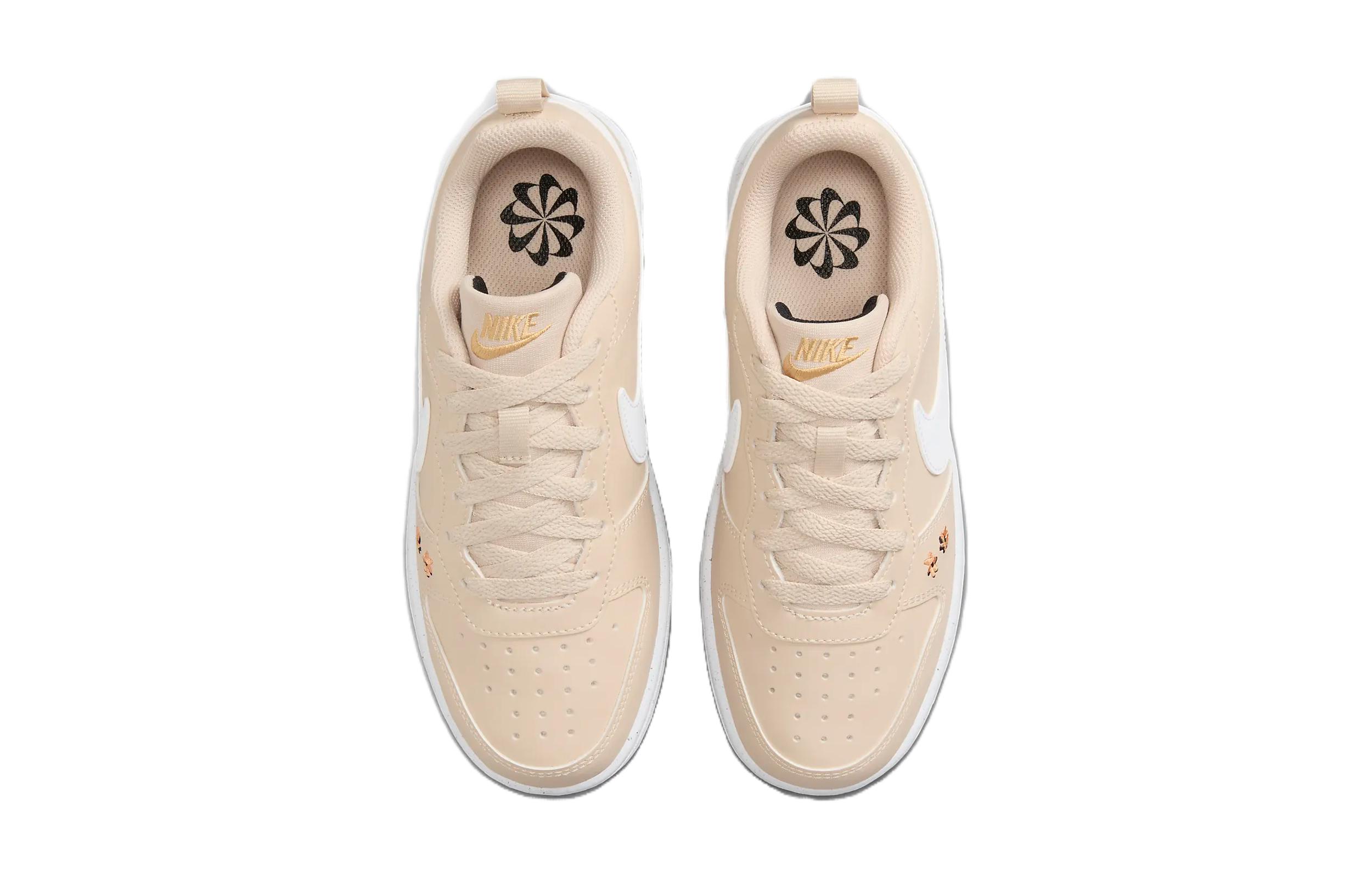 Nike Court Borough Low Recraft SE GS 'Embroidered Floral', экрю — фото 2
