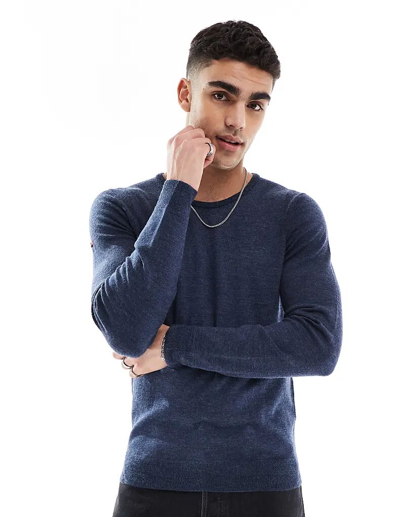 

Джемпер Superdry Merino в богатейшем темно-синем цвете