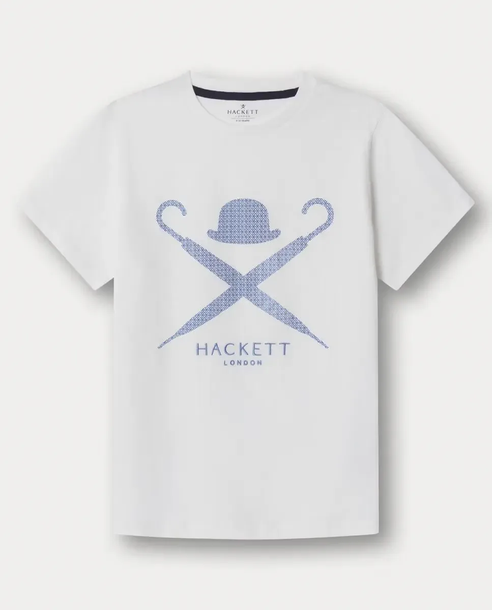 Детская футболка с логотипом Diamond Hackett, белый