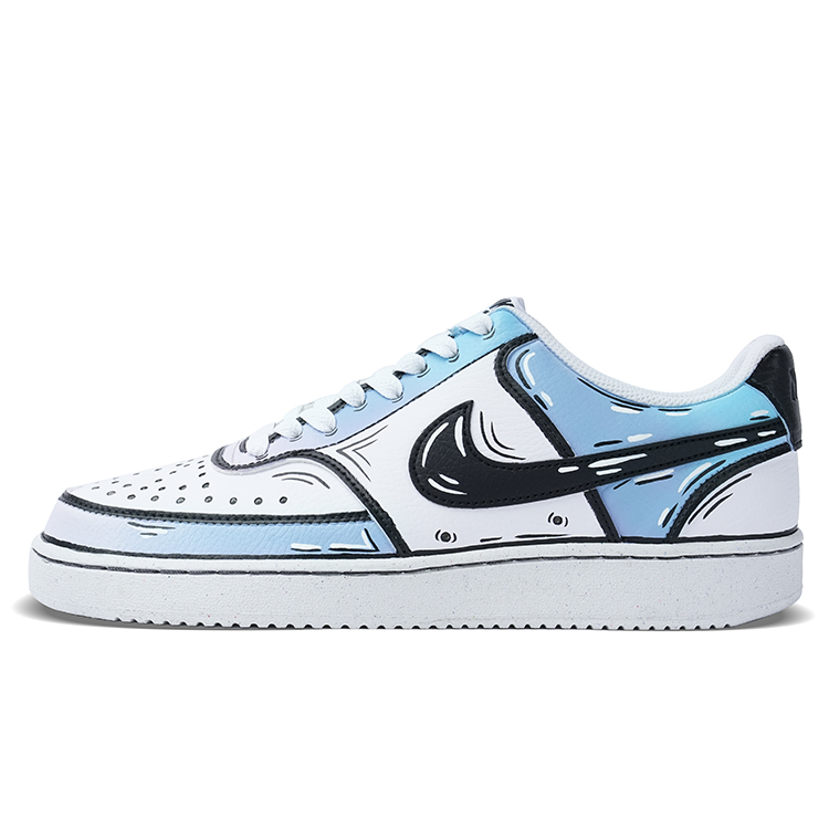 

Nike Кроссовки Court Vision 1 с противоскользящей подошвой и амортизацией мужские синие белые черные, цвет Blue White Black