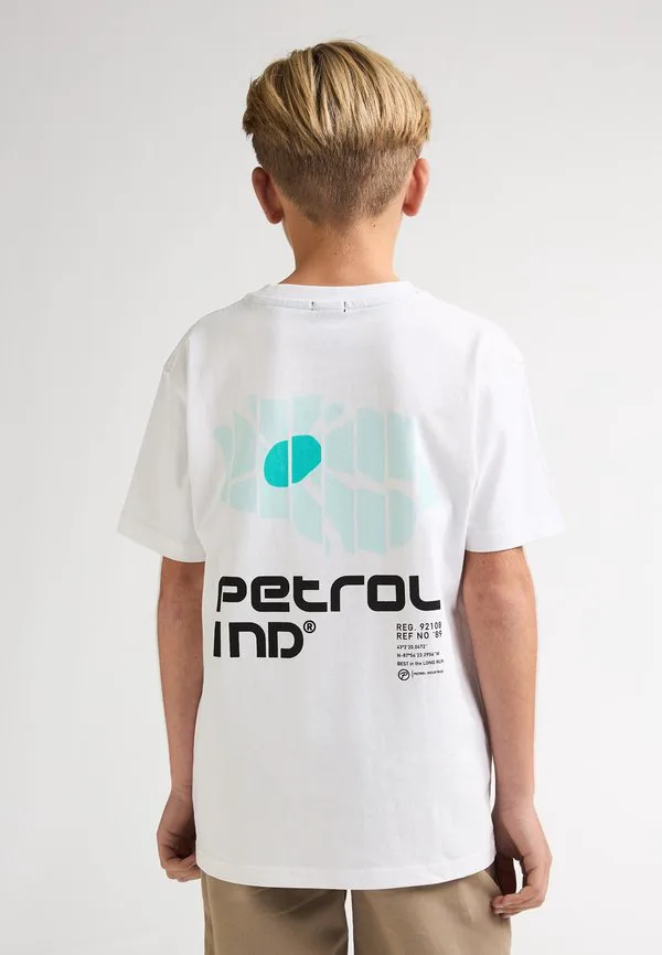 Футболка с графическим принтом на спине в виде орла. Petrol Industries, Bright White — фото 2