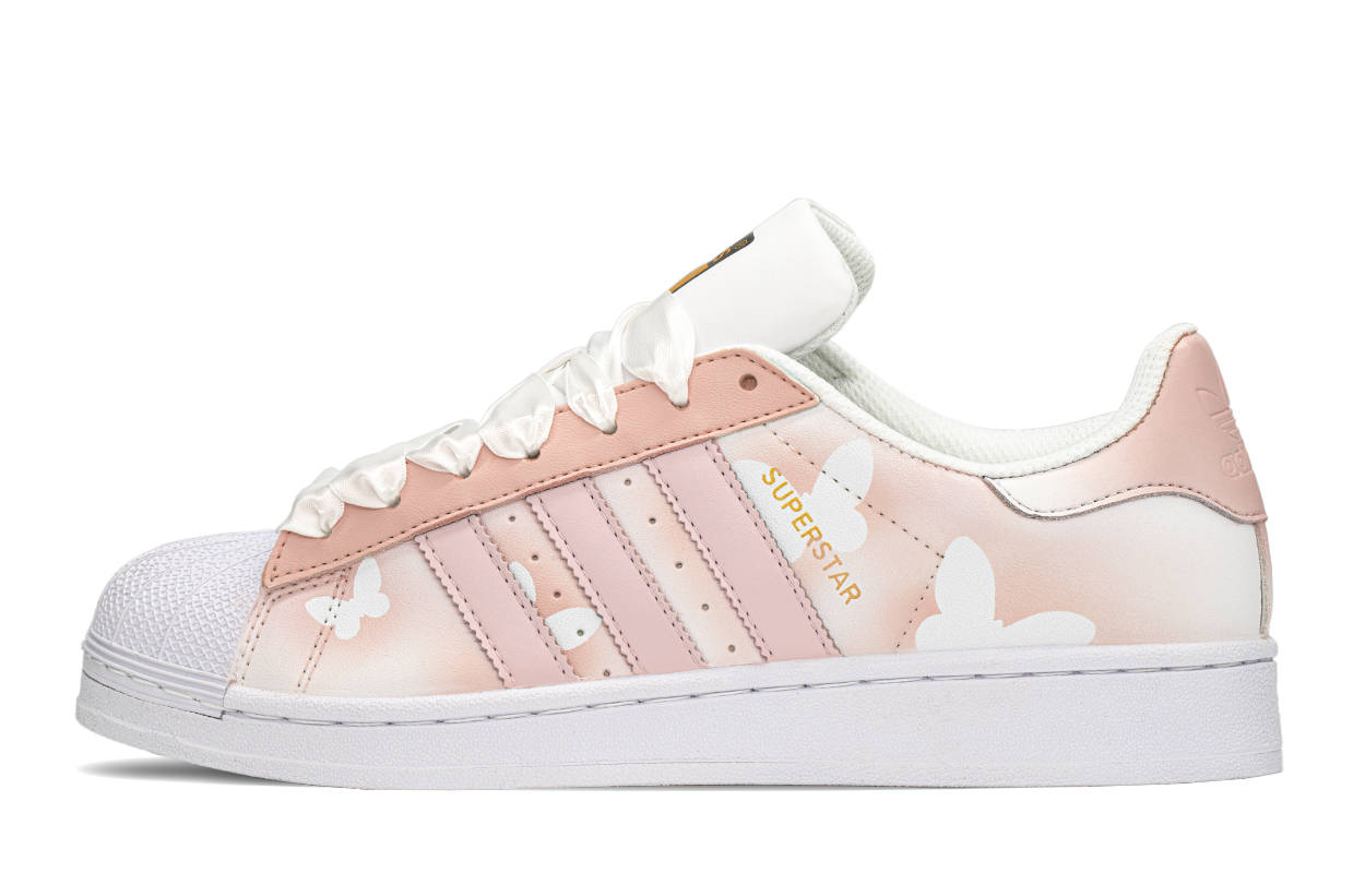 

Кроссовки adidas originals Superstar Series Skateboarding Shoes Unisex Low-top White/pink, белый