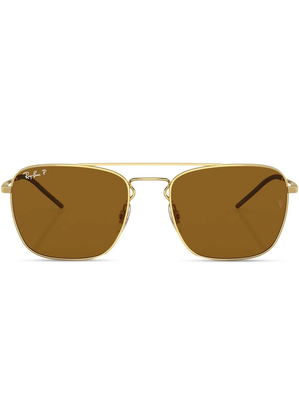 

Солнцезащитные очки в квадратной оправе Ray-Ban, золотой