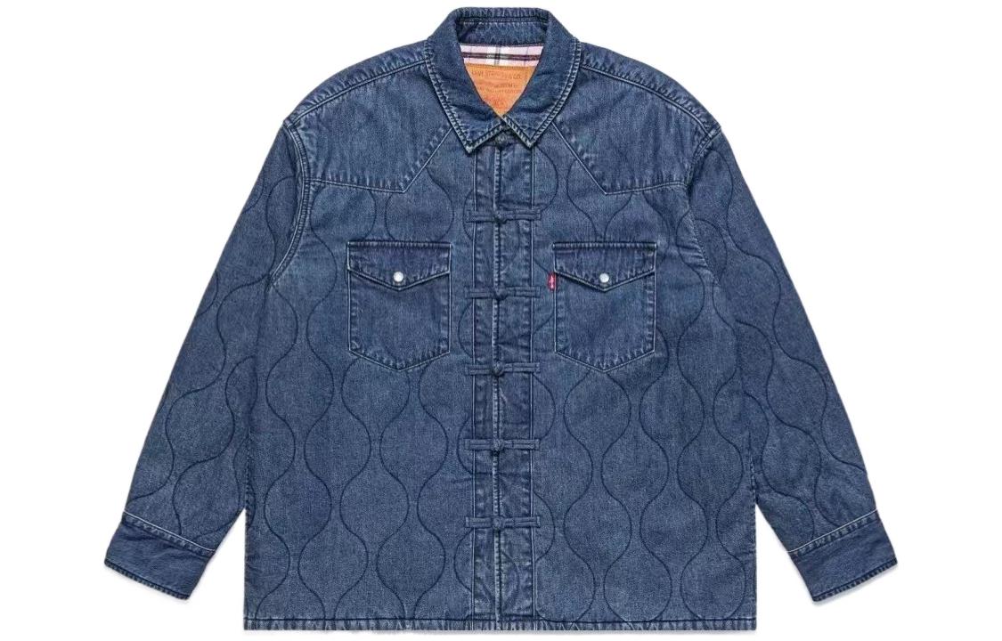 

Утепленная куртка-рубашка в стиле вестерн X Clot Levis, Denim Blue, Синий, Утепленная куртка-рубашка в стиле вестерн X Clot Levis, Denim Blue