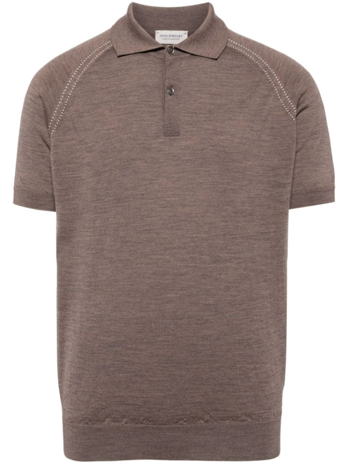 

John Smedley рубашка-поло из мериносовой шерсти с короткими рукавами, коричневый