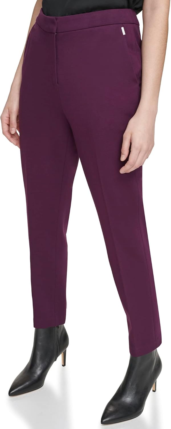 Женские узкие брюки Calvin Klein, Aubergine — фото 3