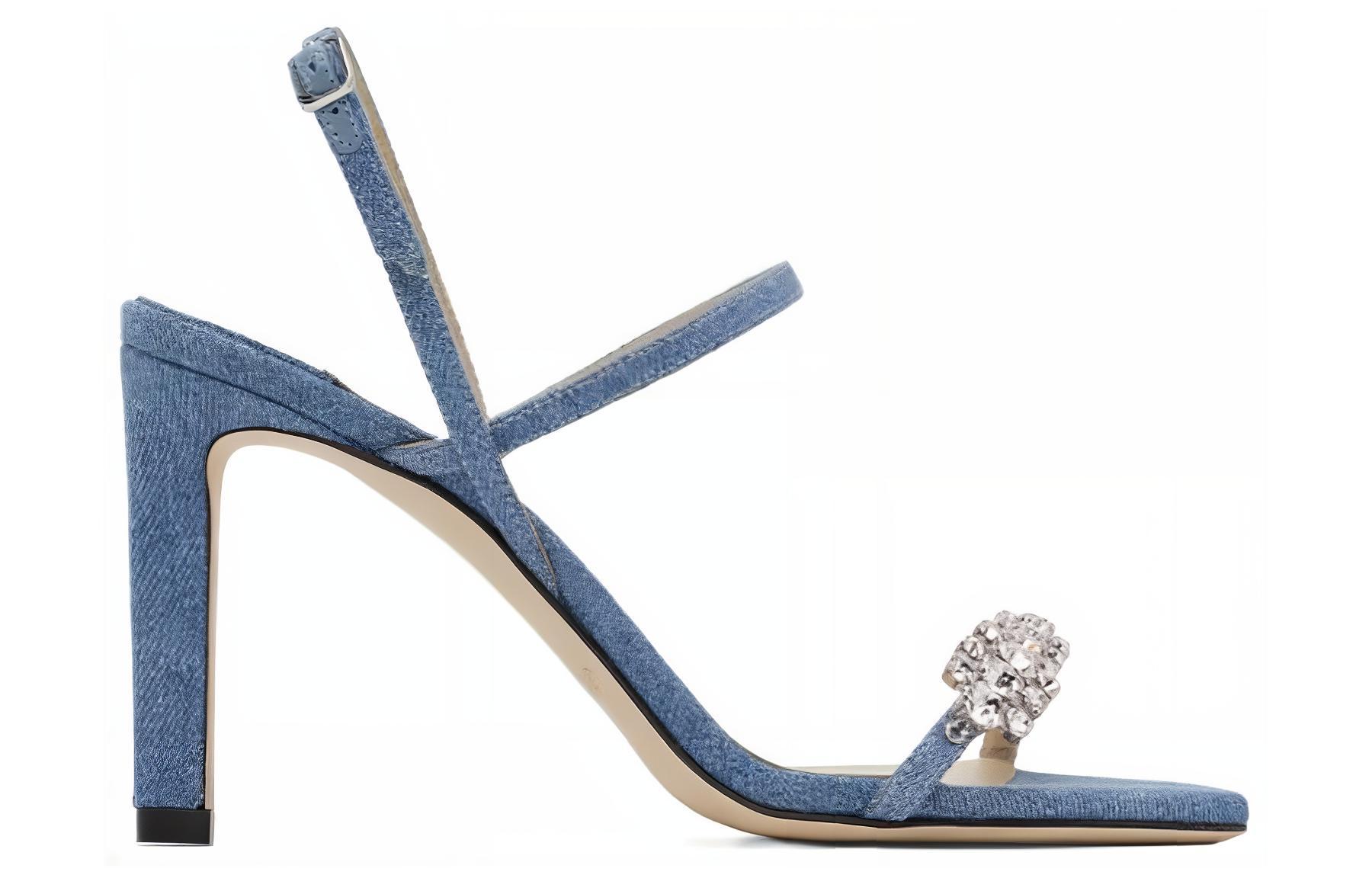 Jimmy Choo Мейра Однопряжечные сандалии 8,8 см Женские Синие, цвет Blue — фото 3