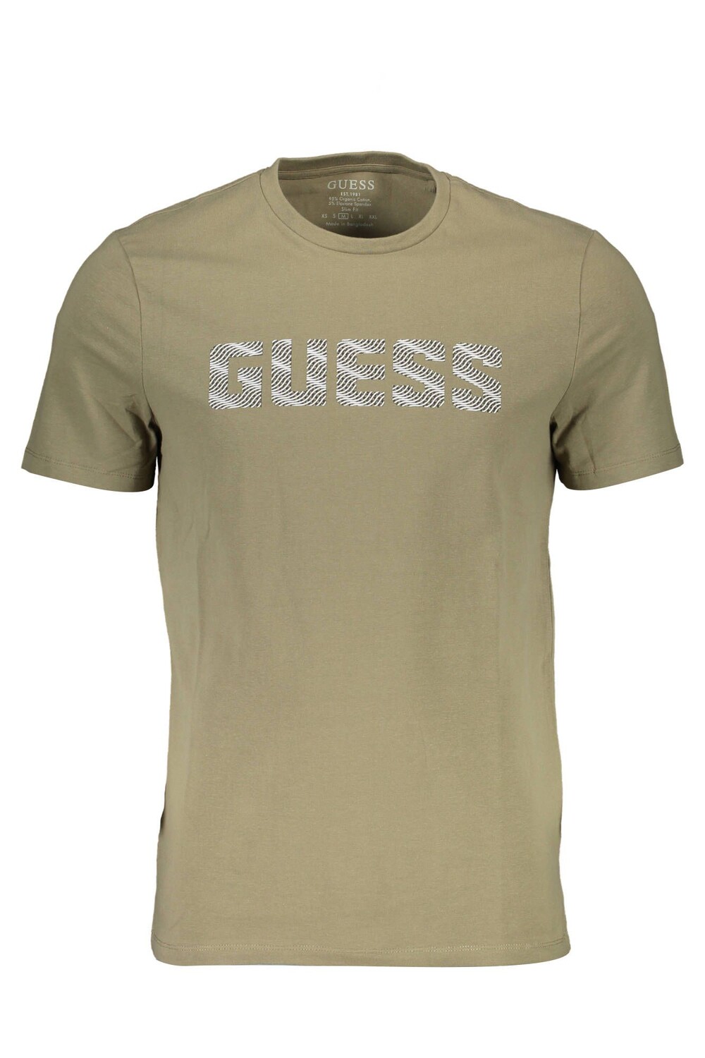 

Зеленая хлопковая мужская футболка Guess Shoes