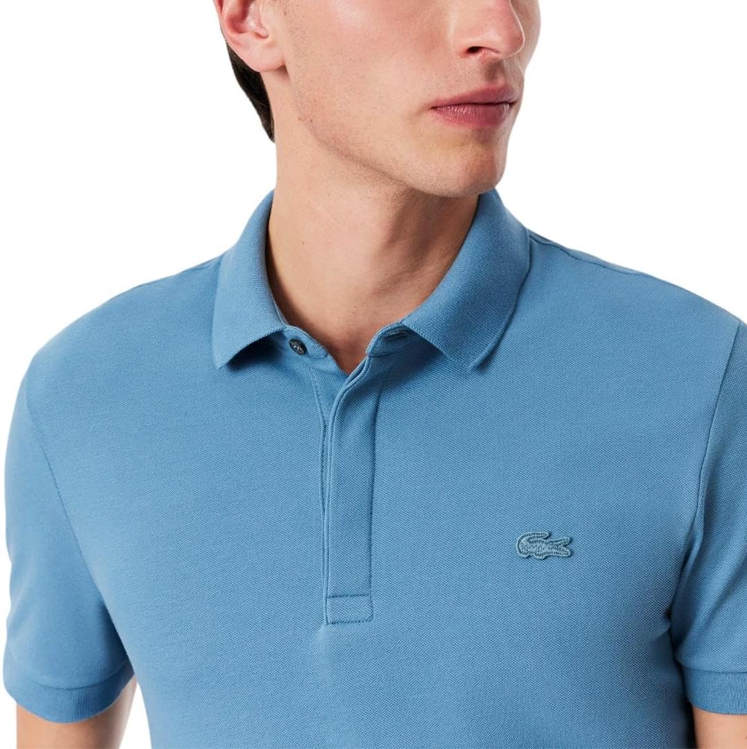 Lacoste мужская растягивающаяся хлопковая парижская поло, Limestone — фото 2
