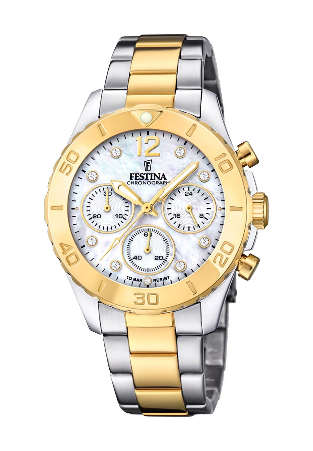 

Женский хронограф FESTINA, цвет Silber Gold