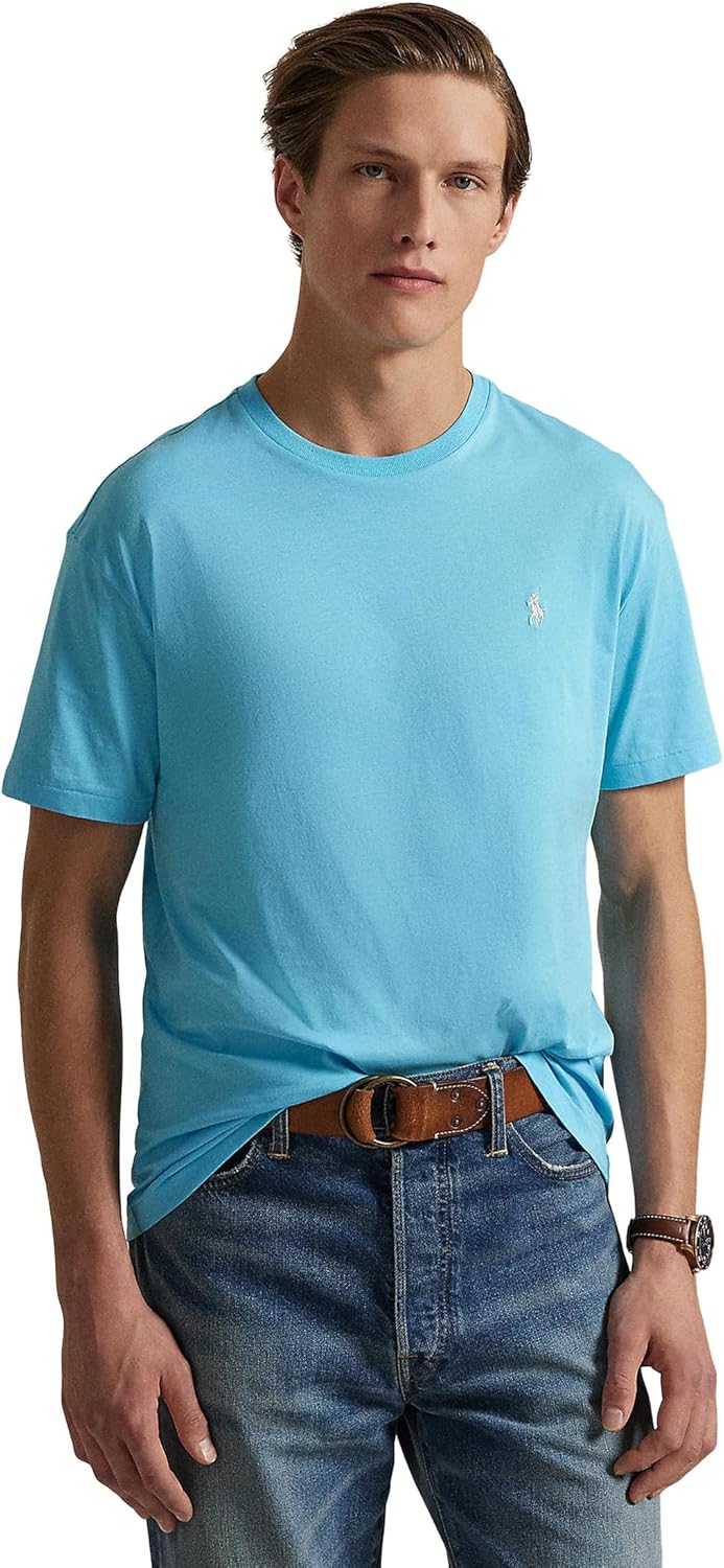 

Мужская футболка с коротким рукавом и круглым вырезом POLO RALPH LAUREN, классическая, Neptune