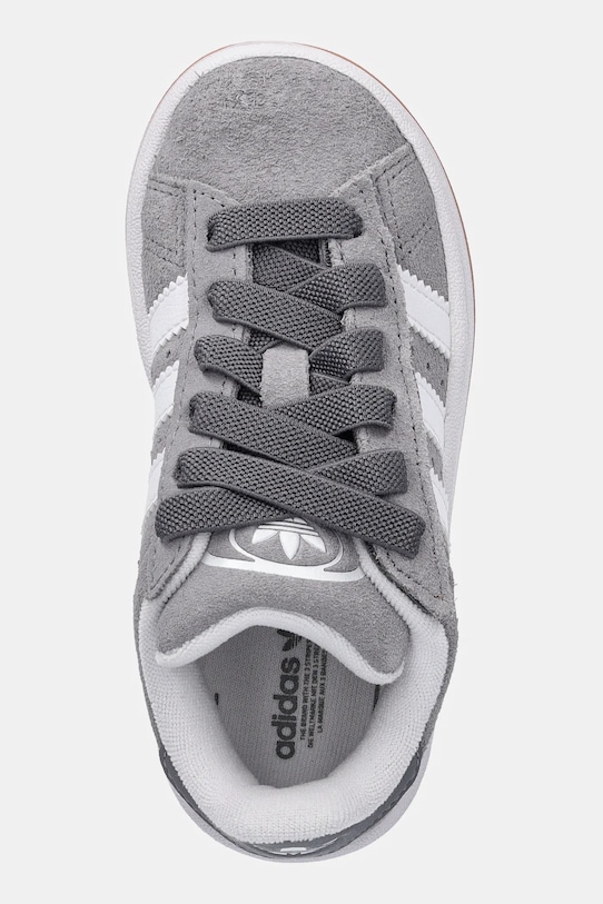 Детские замшевые кроссовки Campus 00s Adidas Originals, серый — фото 4