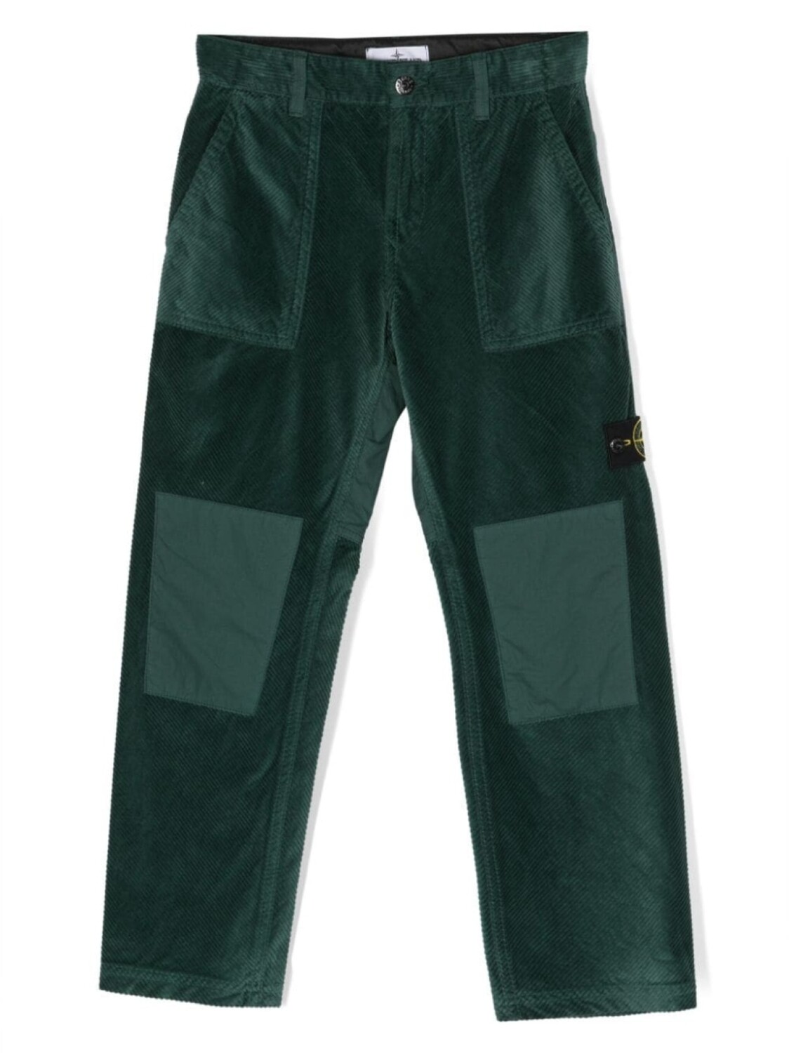 

Stone Island Junior вельветовые брюки прямого кроя, зеленый