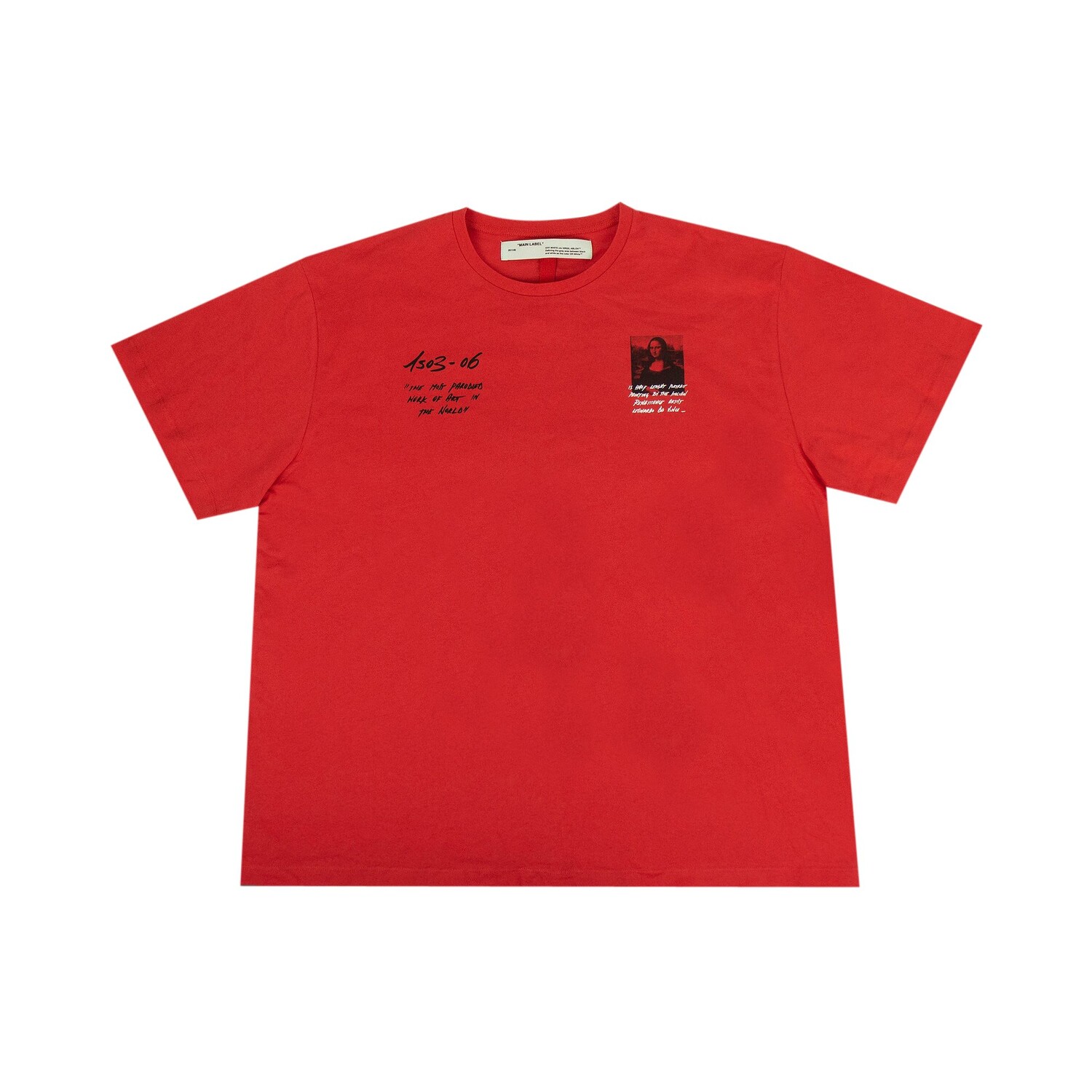 

Off-White Футболка оверсайз Мона Лиза, Красная, Красный, Off-White Футболка оверсайз Мона Лиза, Красная