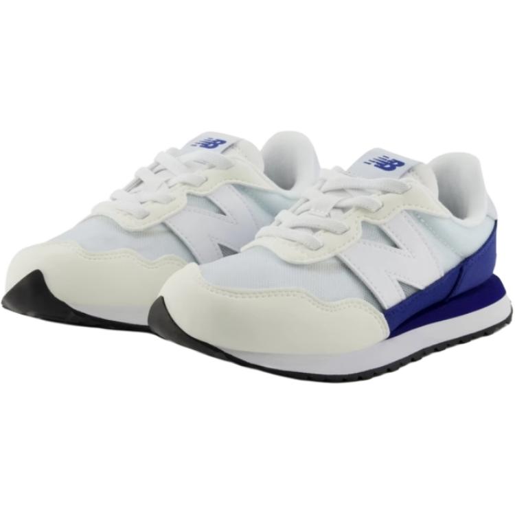 NB 237 Износостойкие низкие детские кроссовки для повседневной жизни New Balance, белый/синий — фото 2