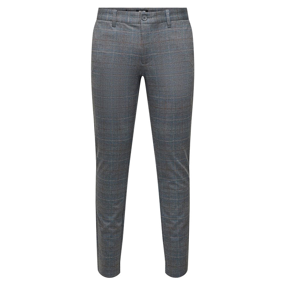 

Брюки Only & Sons Mark Tap Check 02092 Chino, серый