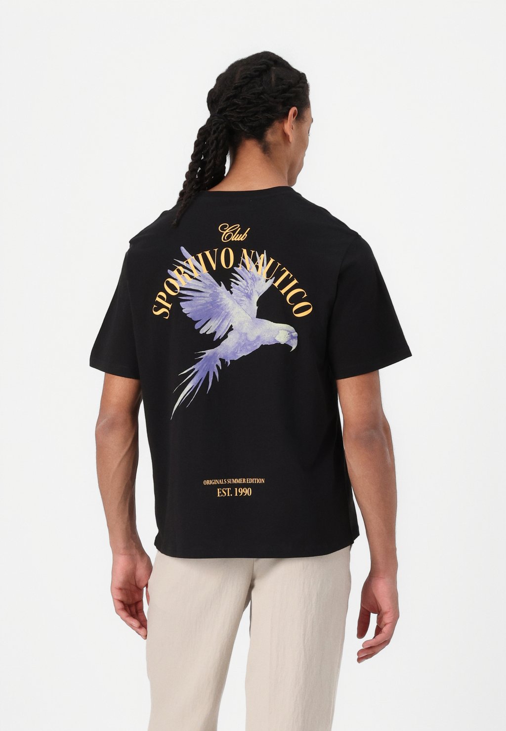 

Футболка с принтом JORHYDRA CUTOUT TEE CREW NECK Jack & Jones, черный