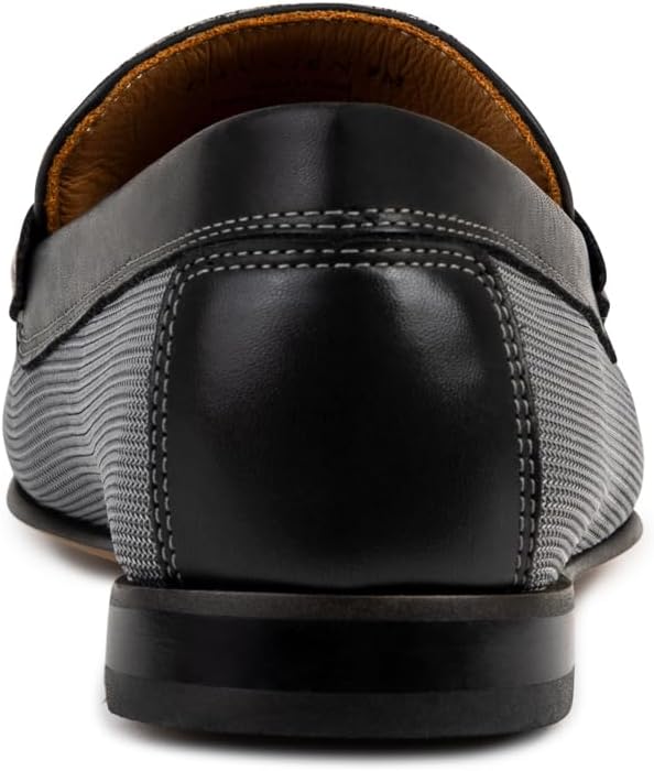 Мужские кожаные лоферы Donald Pliner Dannie Slip-On - с приподнятым каблуком, классические туфли-лоферы для мужчин, стелька из пены с эффектом памяти, кожаная обувь для мужчин Donald J Pliner, серый — фото 3