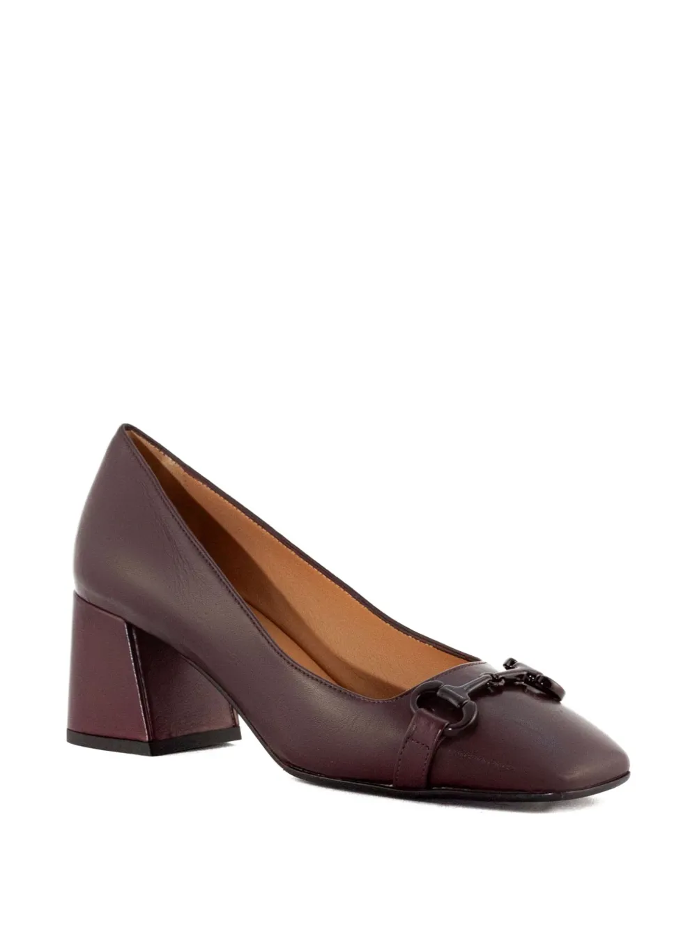 Кожаные туфли-лодочки на каблуке 60 мм mara bini, красный — фото 2