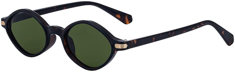 

Классические овальные солнцезащитные очки в маленькой оправе для женщин, в стиле стимпанк, для вождения, модные круглые очки с защитой от УФ-излучения UV400 WNCKSQ, C4demig15