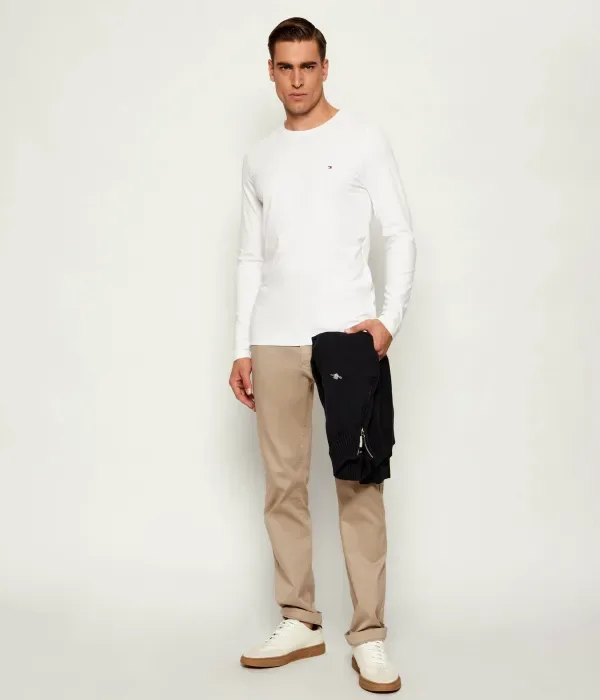 Лонгслив slim fit Tommy Hilfiger, белый — фото 2