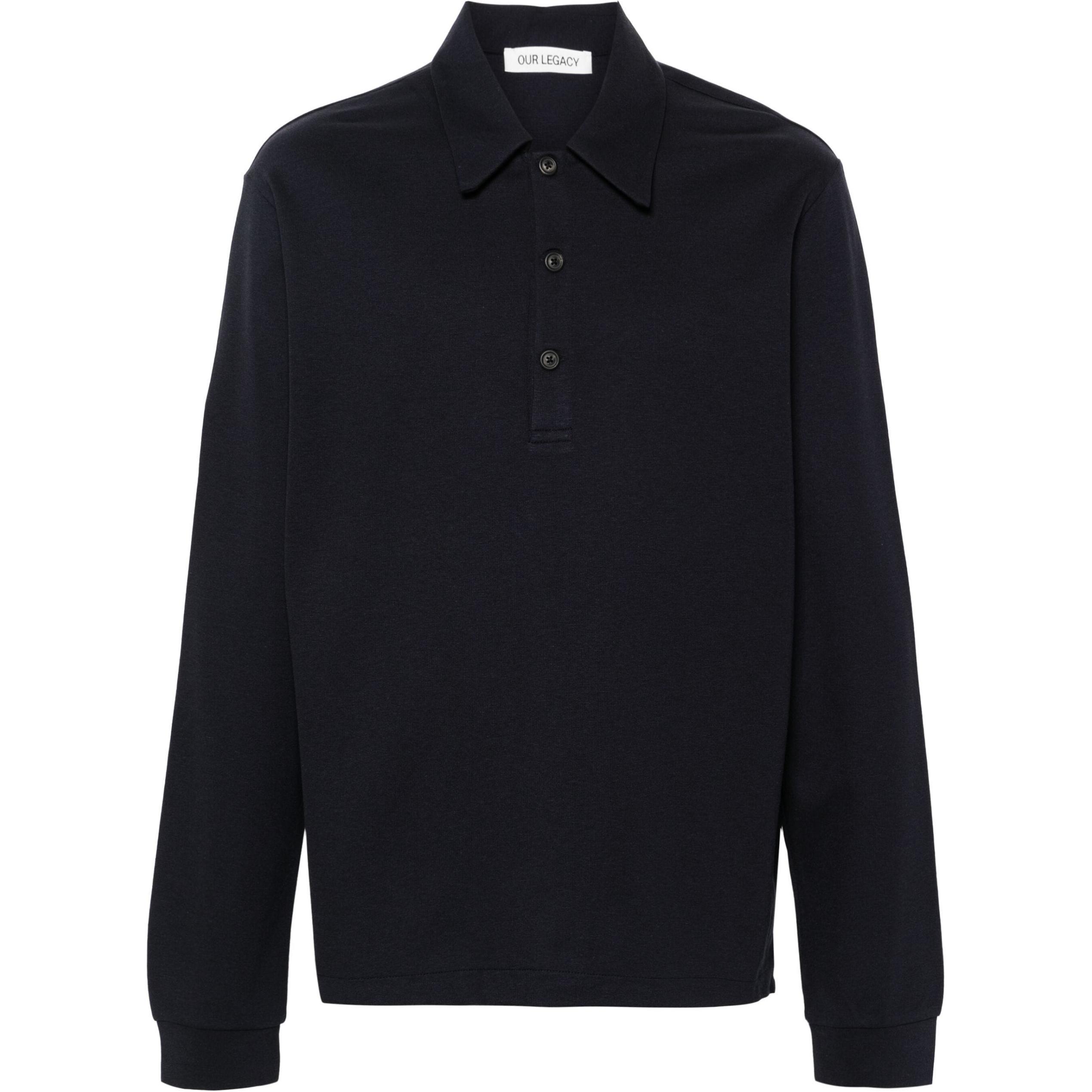 

OUR LEGACY Мужская поло морского синего цвета, Синий, OUR LEGACY Мужская поло морского синего цвета