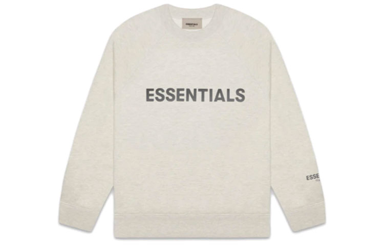 

Футболка с аппликацией логотипа Fear Of God Essentials, цвет овсяный