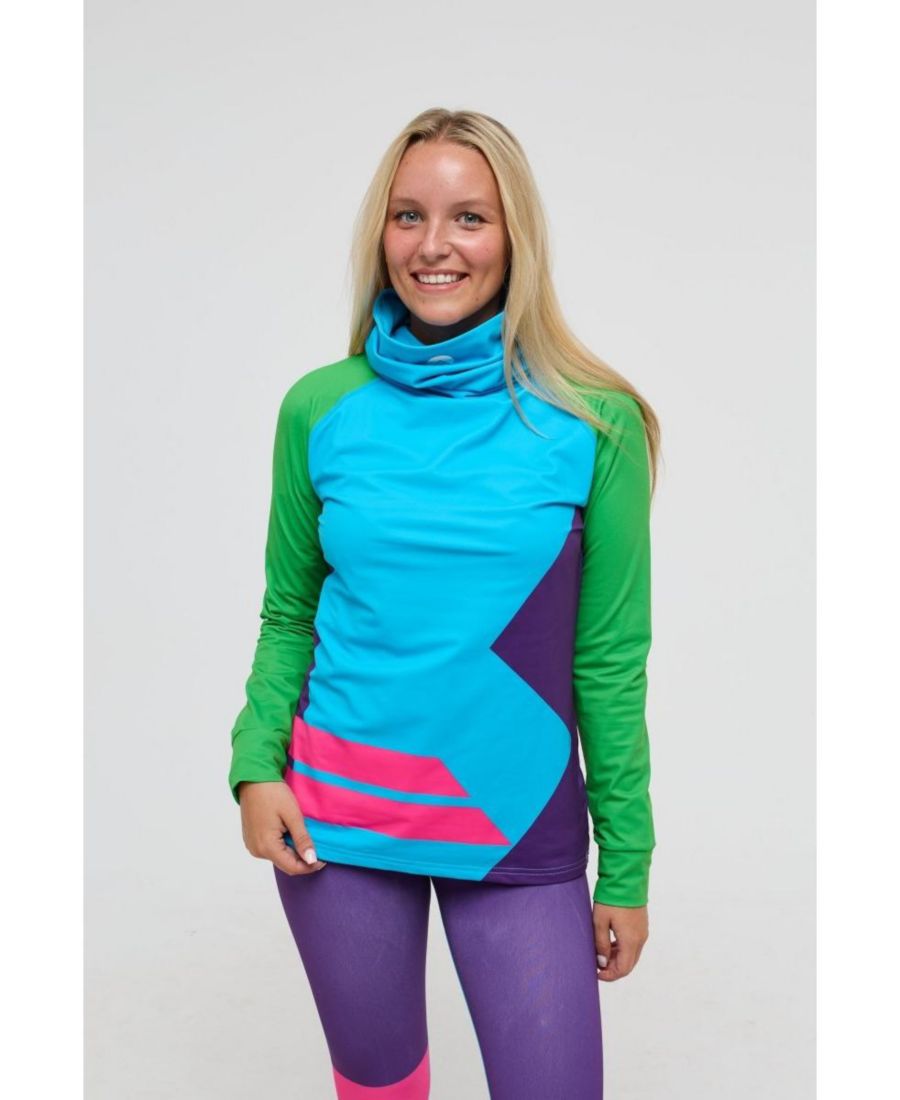 

Женская термофутболка с высоким воротником - Powder Hound OOSC, Colorful active top