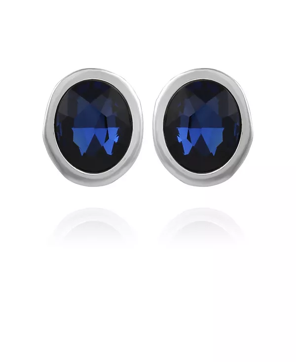 

Женские серьги-гвоздики с овальным кристаллом T Tahari, silver