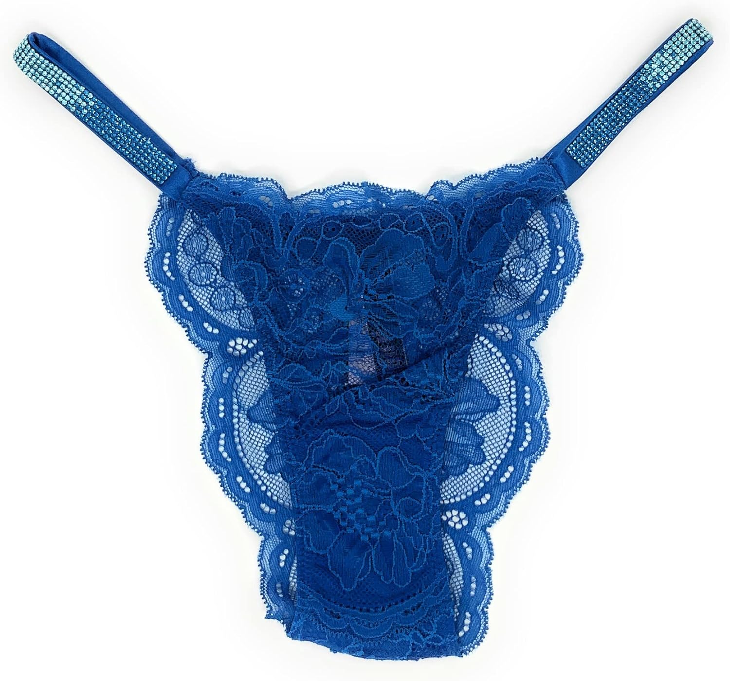 

Victoria's Secret Very Sexy Bombshell Shine бразильские трусики, Blue Lace/Blue Bling