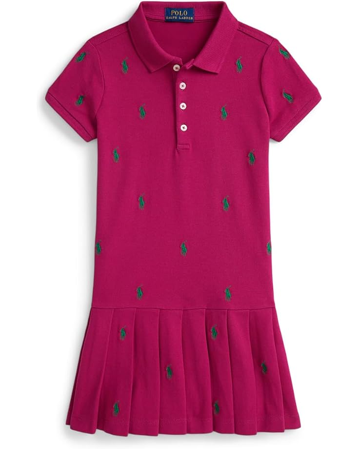 

Платье Polo Ralph Lauren Kids Polo Pony Stretch Mesh Polo Dress, цвет Preppy Pink